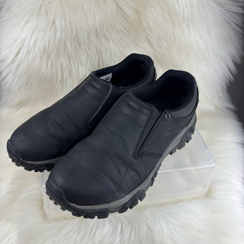 Merrell Black Slip-On Loafers with Elastic Goring - Picture 2 of 11